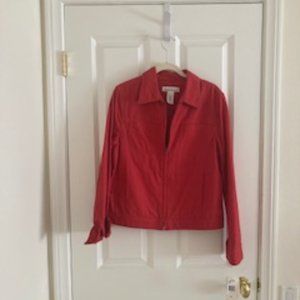 Jones New York Sport Jacket.  Deep Red,  Size Medium
